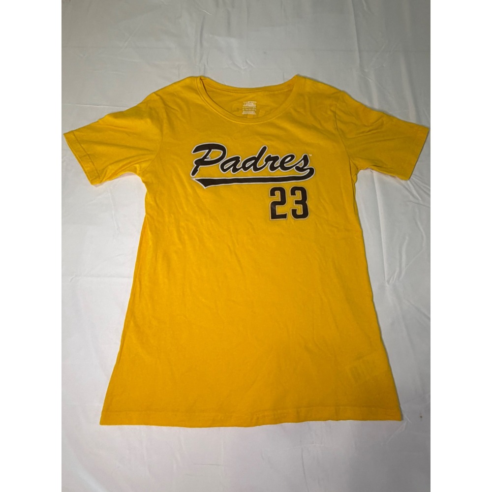 MLB Padres Fernando Tatis Jr 23 T-Shirt Yellow XL 14/16 Gameday Fan Tee